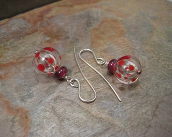Flameworked Glass Silver (Earrings) SRA Artisan Beth Mellor Beeboo