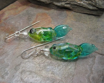 Flameworked Glass Silver (Earrings) SRA Artisan Beth Mellor Beeboo