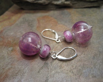 Flameworked Glass Silver (Earrings) SRA Artisan Beth Mellor Beeboo