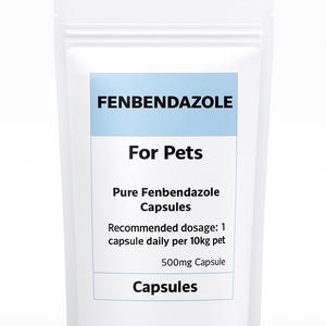 Fenbendazole 500mg Capsules Worming Treatment  for Dogs & Cats  Dewormer for Pets  Pet Parasite Cleanse  Worm Control 99.8% Purity