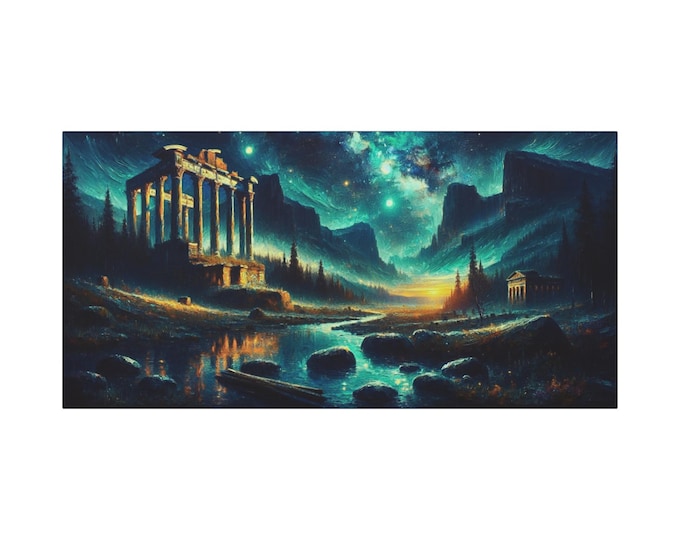 Celestial Ruins Matte Canvas Wall Art