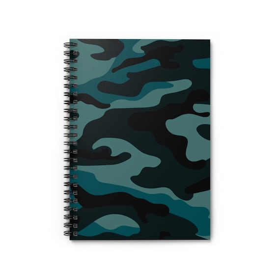 Camo Spiral Notebook: Military Style Journal, Ruled Pages