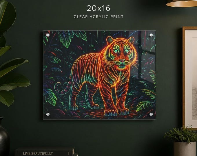 Color of the Tiger Acrylic Print | Wall Art, French Cleat Hanging 20x16