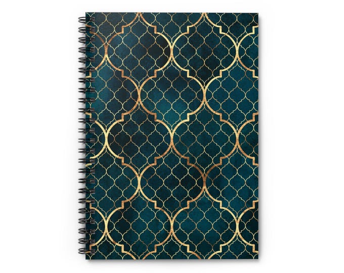 Submerged Reflections Notebook: Dark Green Journal, Ruled Pages