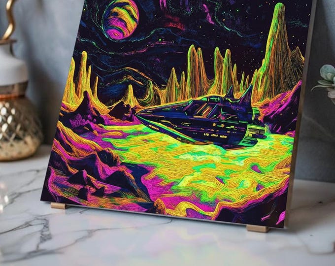 Radioactive Planet Acrylic Print | French Cleat Hanging 20x16