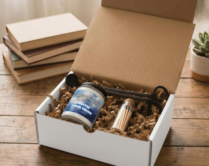 Coastal Cloud Charm Candle Set with Matches and Wick Trimmer