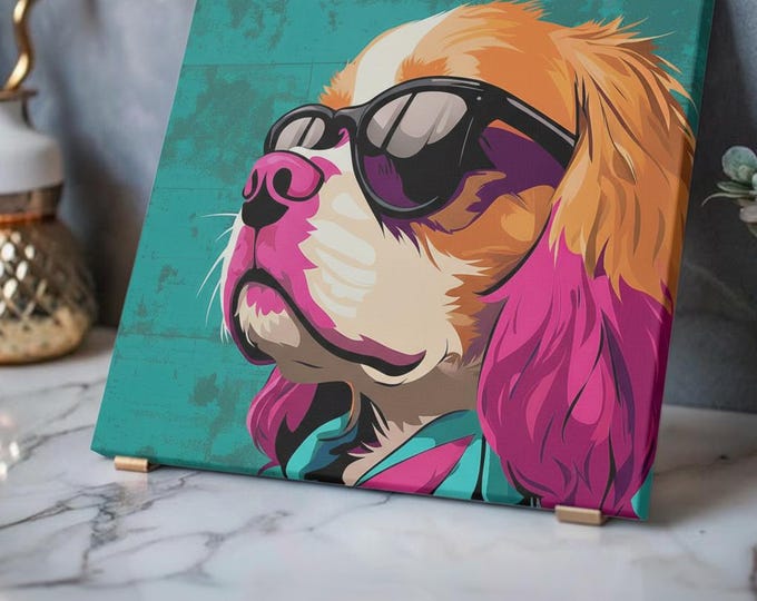 Pop Art Dog Acrylic Print | Sunglasses, Modern Wall Decor