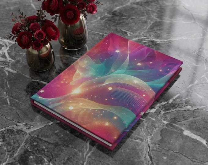 Watercolor Canvas Hardcover Journal: Vibrant Dream Diary, Ruled Lines