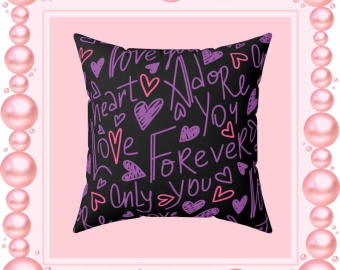 Heart Throw Pillow: Young Romantic Love Decor Cushion