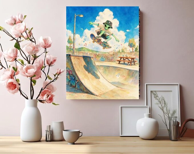 Outta This World Matte Canvas | Abstract Skateboarding Inspired Home Decor