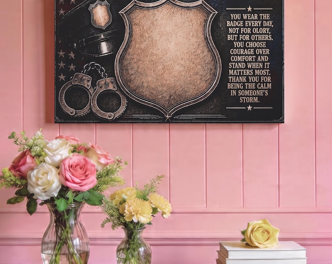PERSONALIZE Law Enforcement Appreciation Matte Canvas | Tribute Patrol Memoriam Wall Artwork