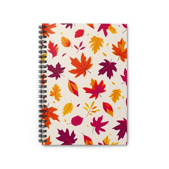 Autumn Leaves Spiral Notebook: Fall Stationery, Foliage Journal
