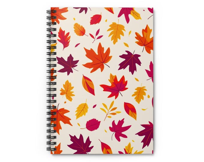 Autumn Leaves Spiral Notebook: Fall Stationery, Foliage Journal