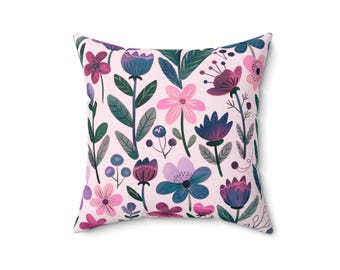 Green Plaid Throw Pillow - Spun Polyester Accent Cushion (16x16)