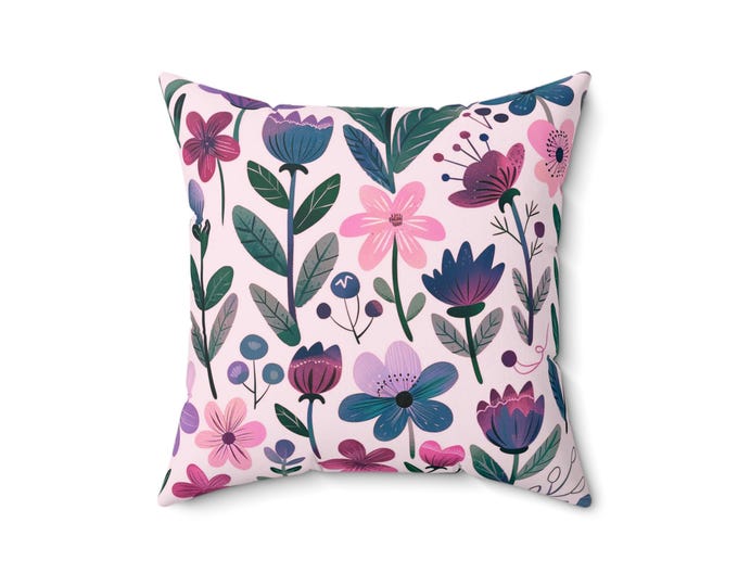 Green Plaid Throw Pillow - Spun Polyester Accent Cushion (16x16)