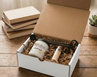 Night Light Unscented Candle Set | Jar Candle with Matches and Wick Trimmer