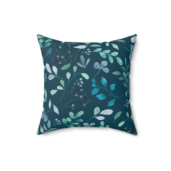 Prussian Vines Pillow: Botanical Home Decor Accent - 16x16 Square