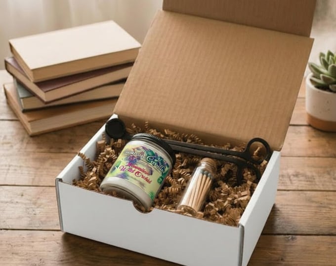 Hawaiian Wild Orchid Candle Jar with Matches and Wick Trimmer | Scented Soy