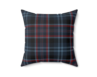 Plaid Throw Pillow: Cozy Spun Polyester Cushion (16x16)