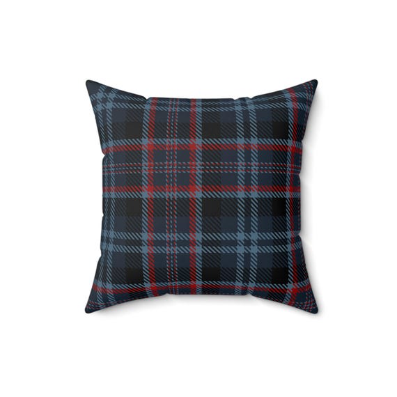 Plaid Throw Pillow: Cozy Spun Polyester Cushion (16x16)