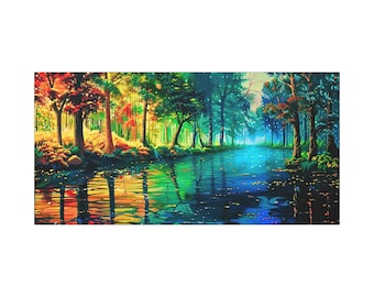 Shaded Waters Picturesque Canvas Decor, Seasonal Accent