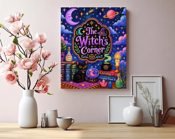 The Witch's Corner Canvas | Matte Stretched Wall Art