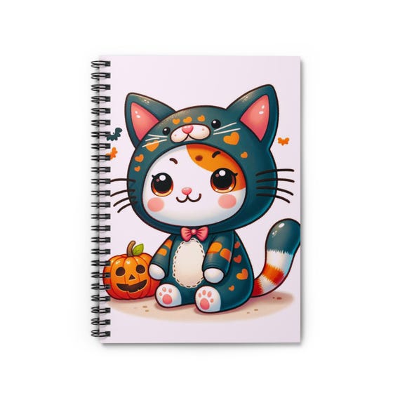 Cat-O-Ween Spiral Notebook: Halloween Cat Stationery