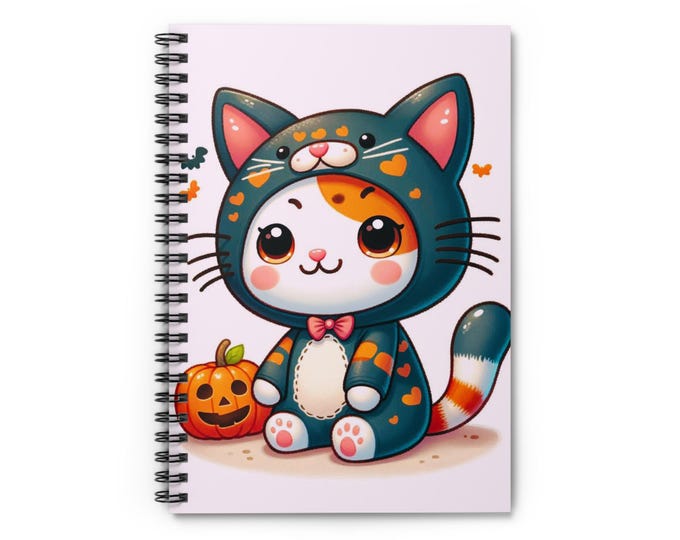 Cat-O-Ween Spiral Notebook: Halloween Cat Stationery