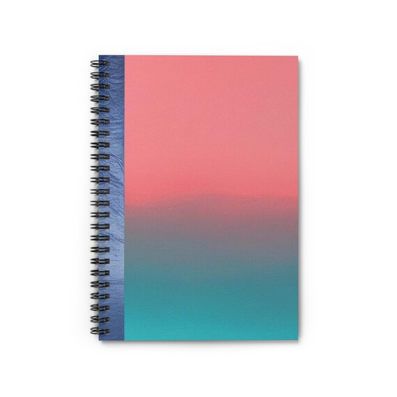 Spiral Notebook: Pink & Blue Cover, Ruled Pages - 6x8 Student Planner