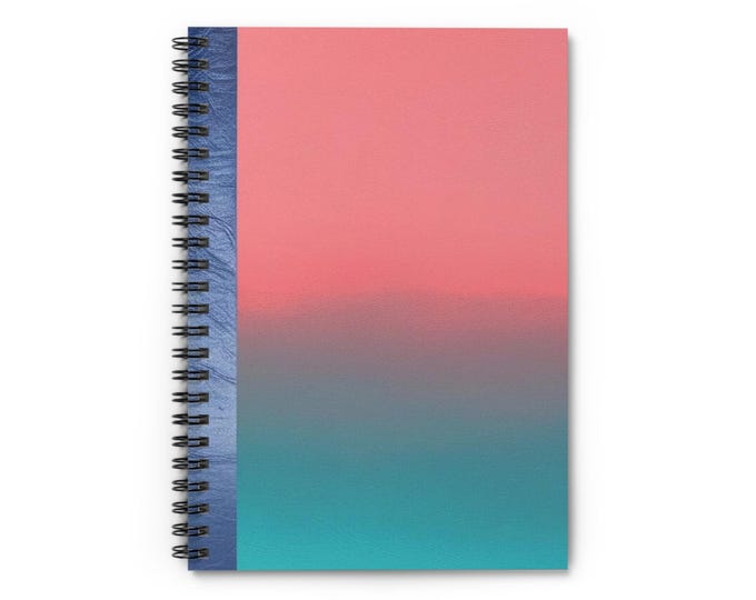Spiral Notebook: Pink & Blue Cover, Ruled Pages - 6x8 Student Planner