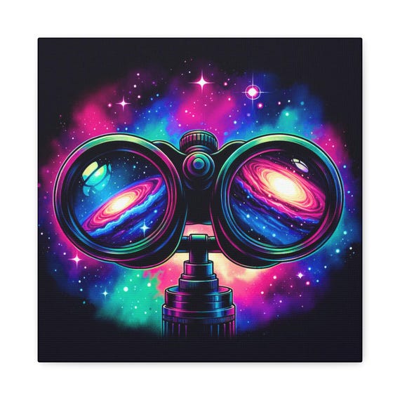 Galaxy Scope Canvas Wall Artwork, Celestial Decor, Abstract Style Art, Modern Wall Accent