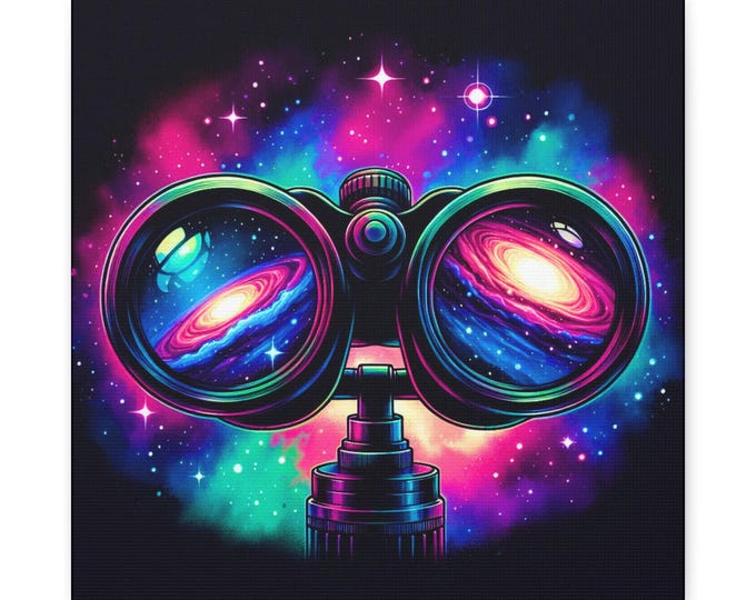 Galaxy Scope Canvas Wall Artwork, Celestial Decor, Abstract Style Art, Modern Wall Accent