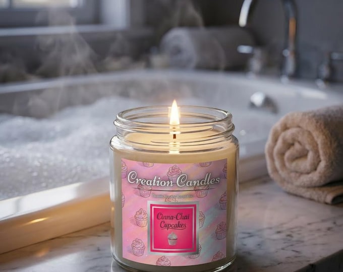 Cinna-Chai Cupcakes Coconut Apricot Wax Candle | 4oz Candle Jar