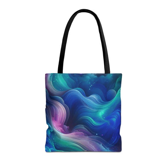 Cosmic Smoke Tote Bag: Colorful Galaxy Carryall, Boho Shopping
