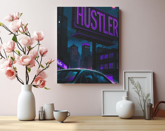 City Shade Canvas Wall Art | Urban Graffiti Art | Hip Hop Decor