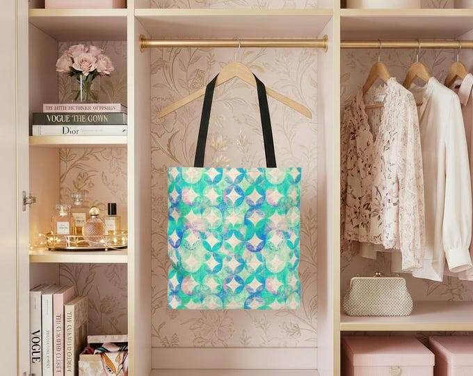 Moroccan Mermaid Hand Tote Bag - Stylish Reusable Shopping Bag
