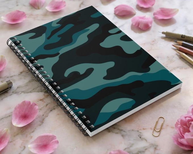 Combat Concepts Camo Spiral Notebook: Military Style Journal, Ruled Pages