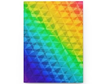 Geometric Hardcover Journal: Colorful Abstract Art, Ruled Pages