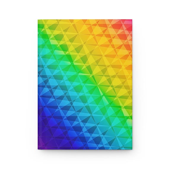 Geometric Hardcover Journal: Colorful Abstract Art, Ruled Pages
