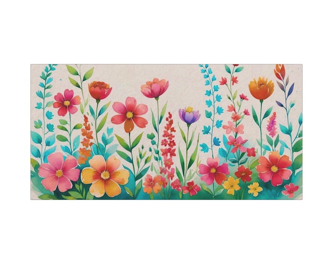 Floral Canvas Wall Art: Vibrant Flower Home Decor, 30x15