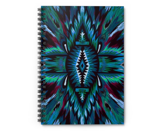 Electric Vibrations Spiral Notebook: Colorful Psychedelic Art Journal