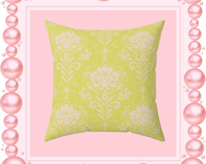 Butter Chic Spun Polyester Pillow: Spring Home Decor Accent - 16x16