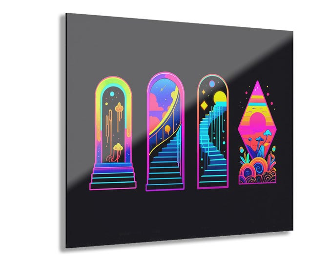 Portal to Portal Neon Acrylic Print | Mythical Wall Accent