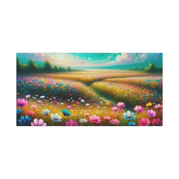 Pastel Peonies Canvas Wall Art: Floral Home Decor, 30x15