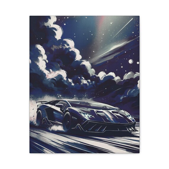 The Art of Acceleration Canvas Wall Artwork, Retro Wall Decor, Perfect for Car Lovers, Gift for Him, Home Interiors, Gamers, Art Enthusiasts