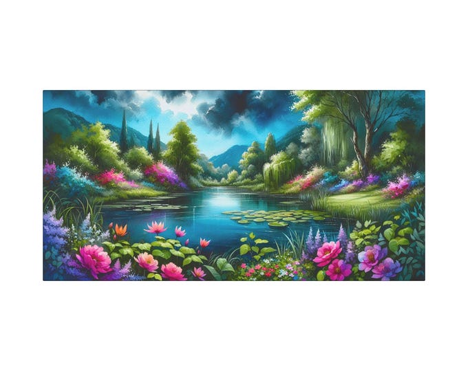 Floral Canvas Wall Art: Nature-Inspired Home Decor (30x15)