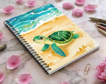 Sea Turtle Selfie Notebook: Beach-Themed Journal