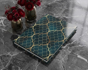 Submerged Reflections Hardcover Journal: Dark Green Stationery with Ruled Lines