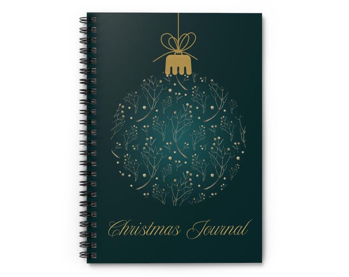 Christmas Ornament Spiral Notebook: Holiday Journal, Festive Planner