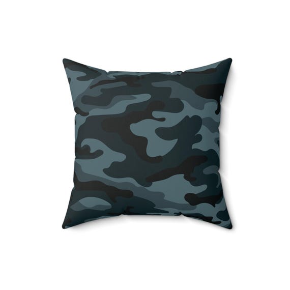 Camouflage Pattern Throw Pillow: Modern Spun Polyester Cushion (16x16)